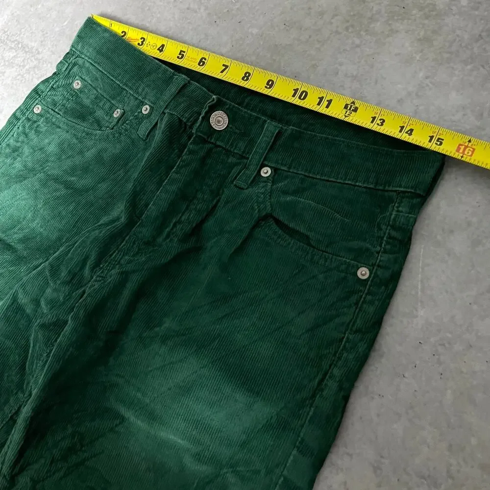 Levi’s 511 Slim Fit Mens Corduroy Pants 30x32 Green Stretch 5 Pocket Jeans